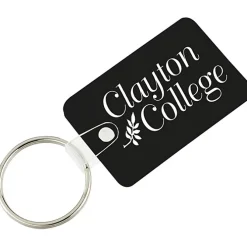 Small Rectangle with Round Corners Soft Keychain - Opaque