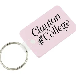 Small Rectangle with Round Corners Soft Keychain - Opaque