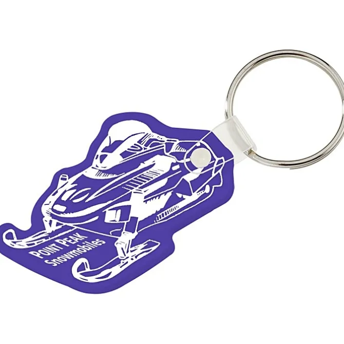 Snowmobile Soft Keychain - Opaque