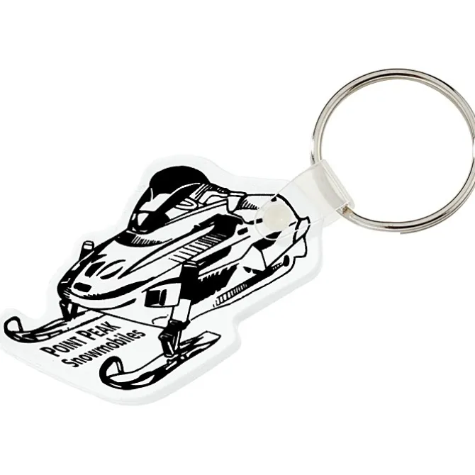 Snowmobile Soft Keychain - Opaque