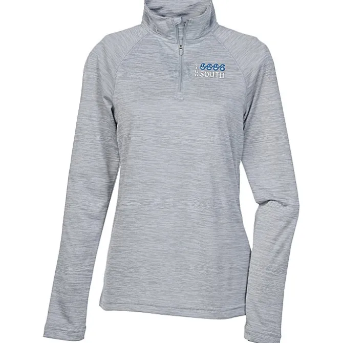 Space-Dyed 1/4-Zip Performance Pullover - Ladies' - Embroidered