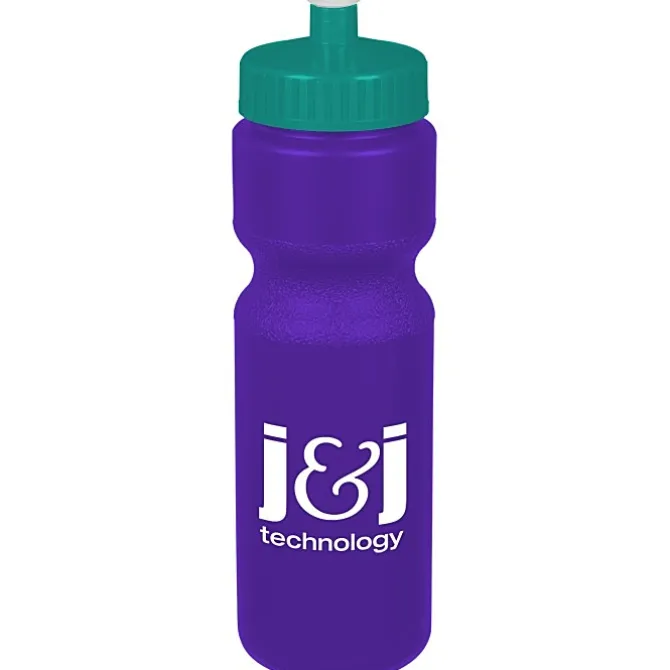 Sport Bottle with Push Pull Lid - 28 oz - Colors