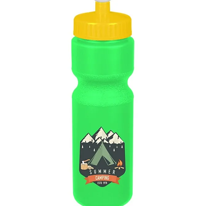 Sport Bottle with Push Pull Lid - 28 oz - Colors - Full Color