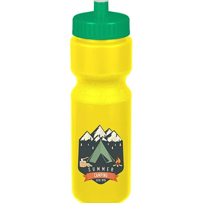 Sport Bottle with Push Pull Lid - 28 oz - Colors - Full Color