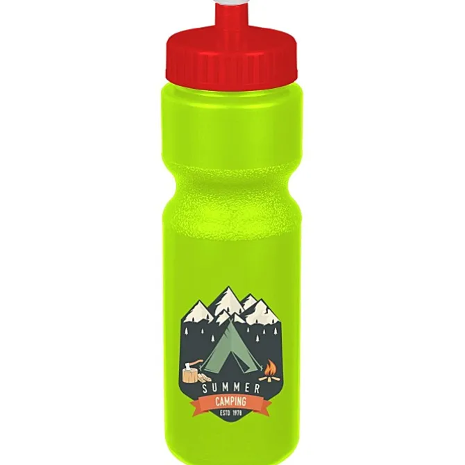 Sport Bottle with Push Pull Lid - 28 oz - Colors - Full Color