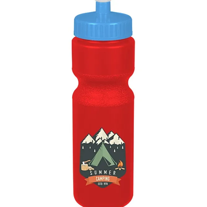 Sport Bottle with Push Pull Lid - 28 oz - Colors - Full Color