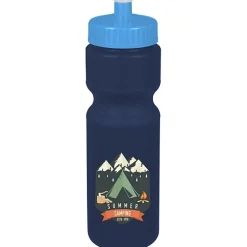 Sport Bottle with Push Pull Lid - 28 oz - Colors - Full Color