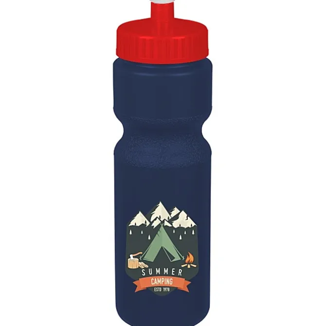 Sport Bottle with Push Pull Lid - 28 oz - Colors - Full Color