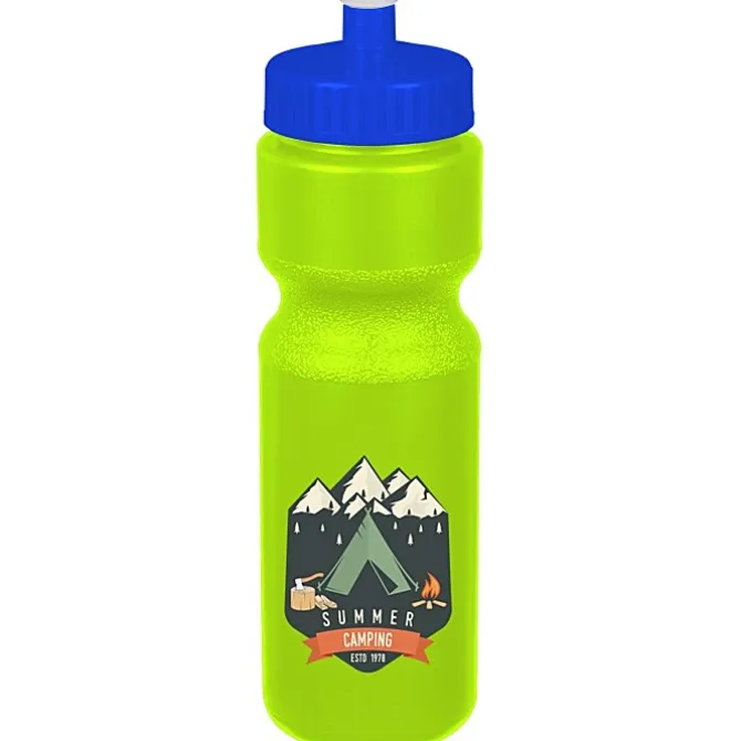 Sport Bottle with Push Pull Lid - 28 oz - Colors - Full Color