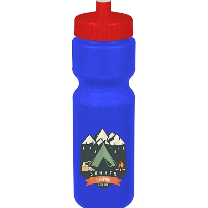 Sport Bottle with Push Pull Lid - 28 oz - Colors - Full Color