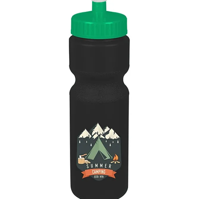 Sport Bottle with Push Pull Lid - 28 oz - Colors - Full Color