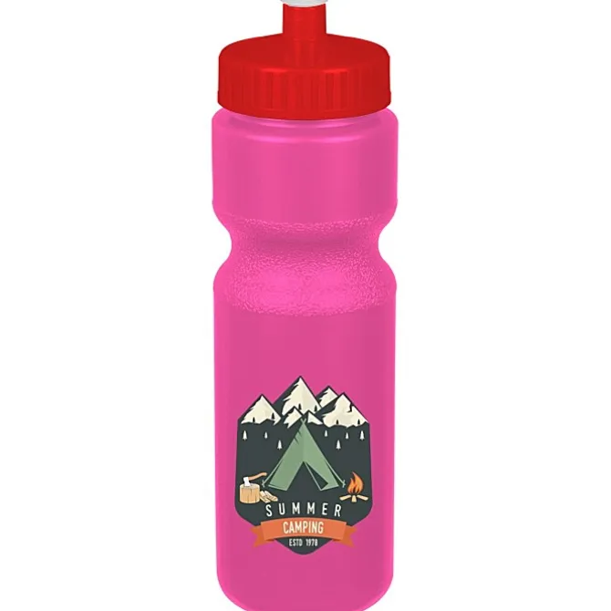 Sport Bottle with Push Pull Lid - 28 oz - Colors - Full Color