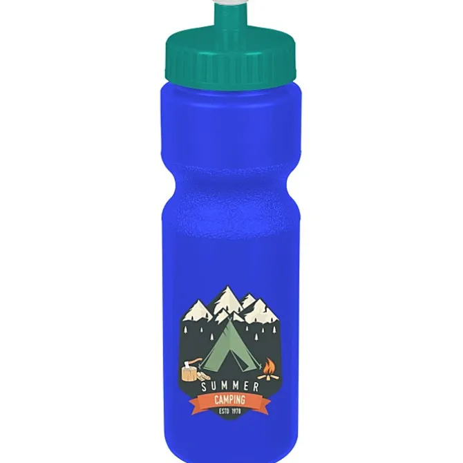 Sport Bottle with Push Pull Lid - 28 oz - Colors - Full Color