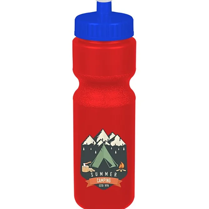 Sport Bottle with Push Pull Lid - 28 oz - Colors - Full Color