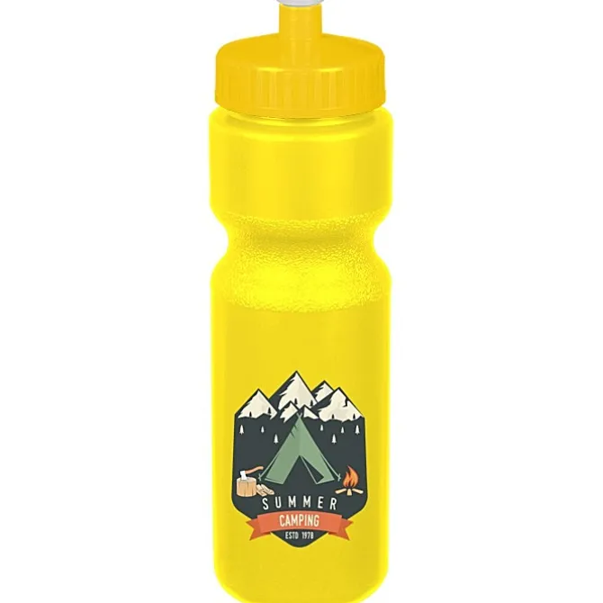 Sport Bottle with Push Pull Lid - 28 oz - Colors - Full Color