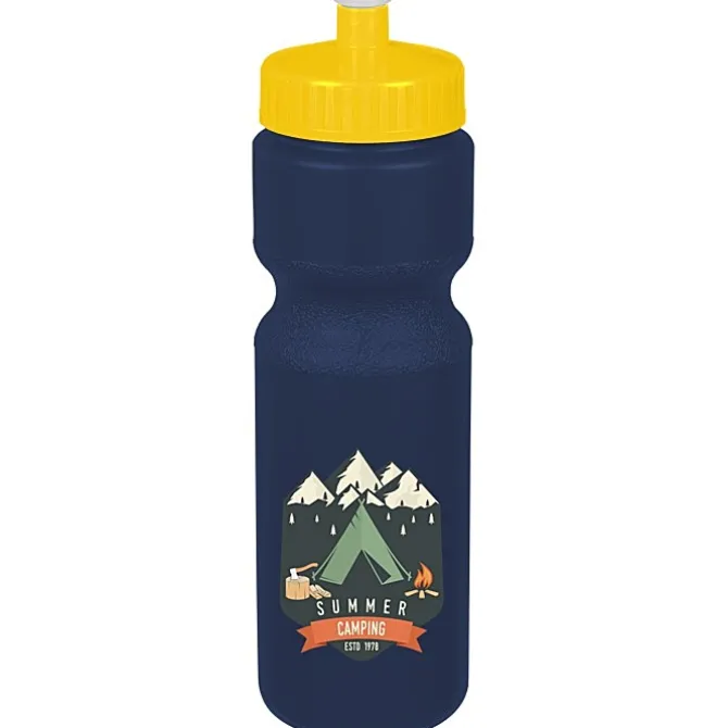 Sport Bottle with Push Pull Lid - 28 oz - Colors - Full Color