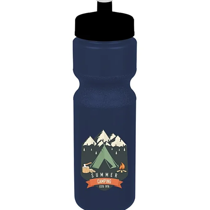 Sport Bottle with Push Pull Lid - 28 oz - Colors - Full Color