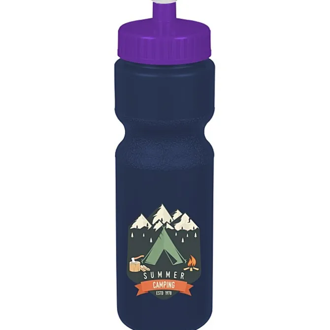 Sport Bottle with Push Pull Lid - 28 oz - Colors - Full Color