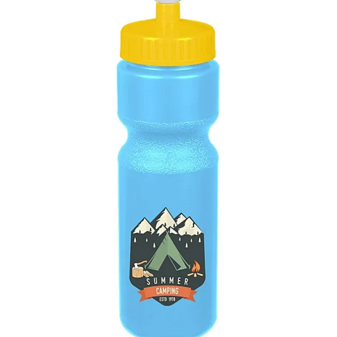 Sport Bottle with Push Pull Lid - 28 oz - Colors - Full Color