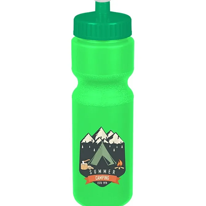 Sport Bottle with Push Pull Lid - 28 oz - Colors - Full Color