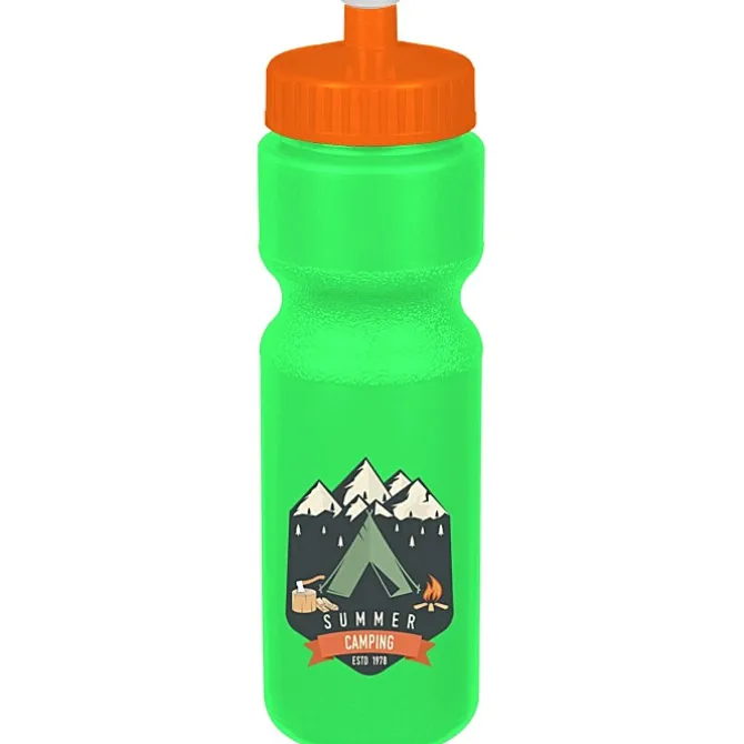 Sport Bottle with Push Pull Lid - 28 oz - Colors - Full Color