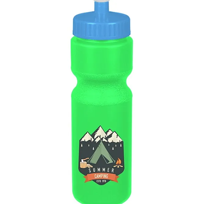 Sport Bottle with Push Pull Lid - 28 oz - Colors - Full Color