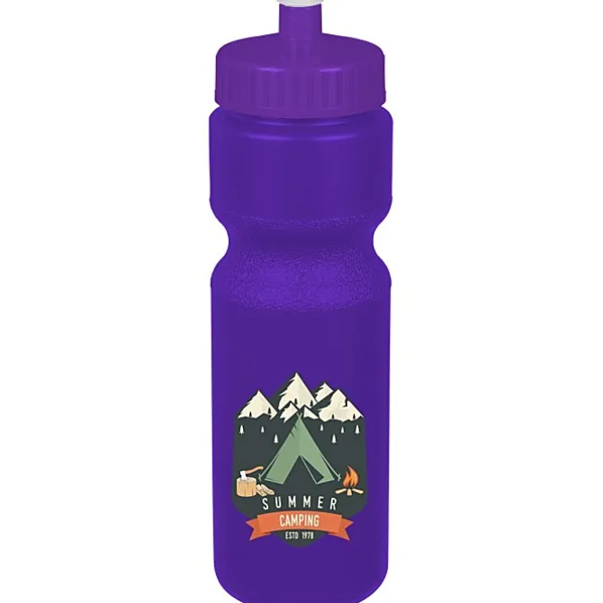 Sport Bottle with Push Pull Lid - 28 oz - Colors - Full Color