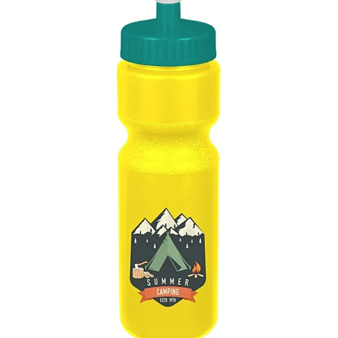 Sport Bottle with Push Pull Lid - 28 oz - Colors - Full Color