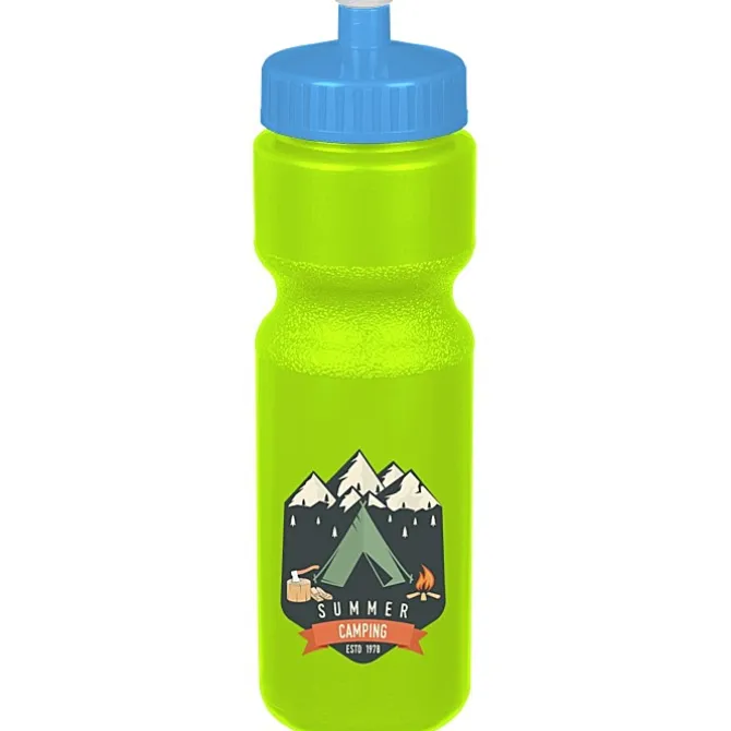 Sport Bottle with Push Pull Lid - 28 oz - Colors - Full Color