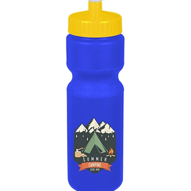 Sport Bottle with Push Pull Lid - 28 oz - Colors - Full Color