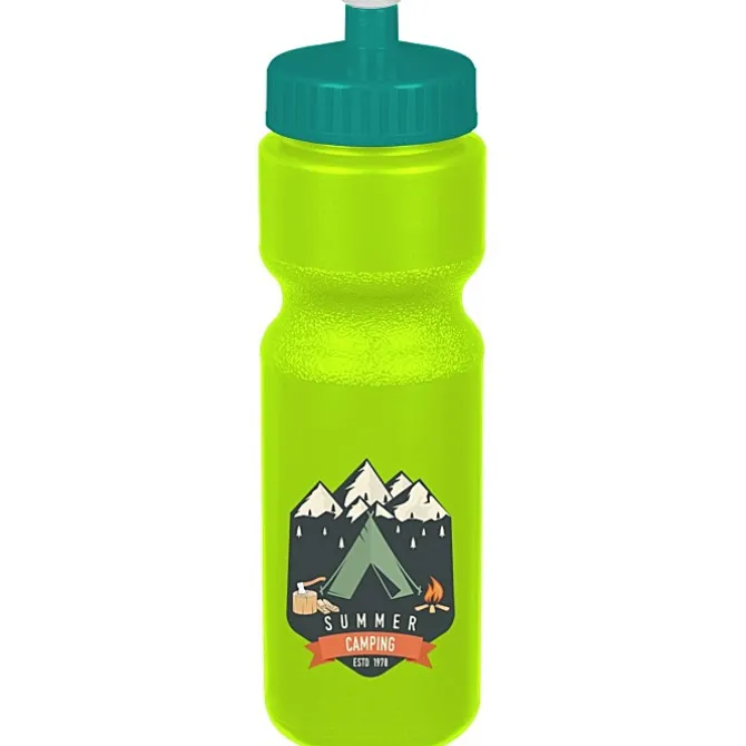 Sport Bottle with Push Pull Lid - 28 oz - Colors - Full Color