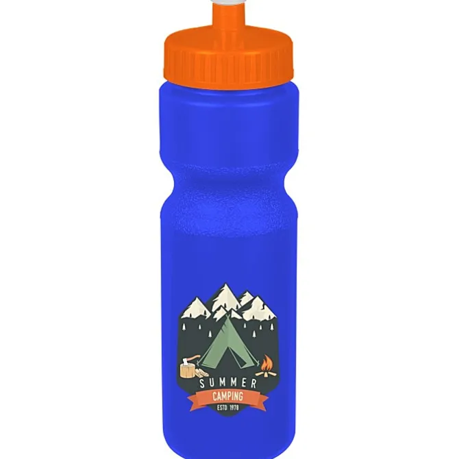 Sport Bottle with Push Pull Lid - 28 oz - Colors - Full Color