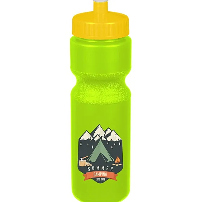 Sport Bottle with Push Pull Lid - 28 oz - Colors - Full Color