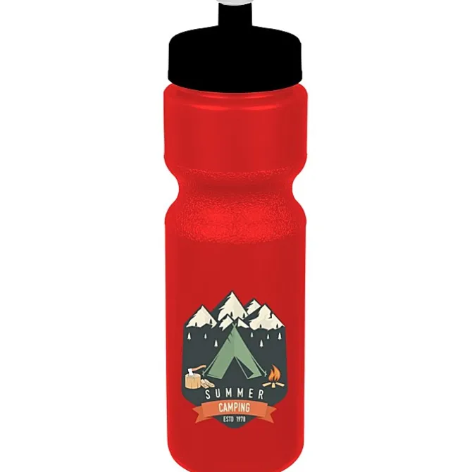Sport Bottle with Push Pull Lid - 28 oz - Colors - Full Color