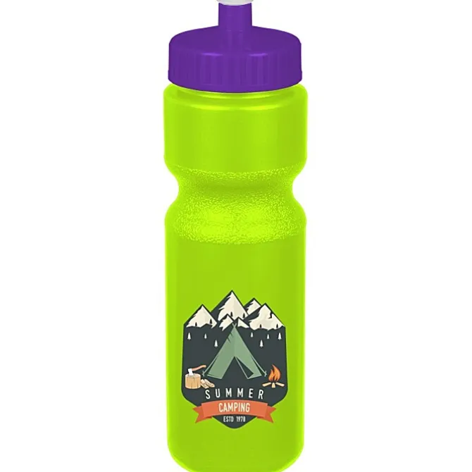 Sport Bottle with Push Pull Lid - 28 oz - Colors - Full Color