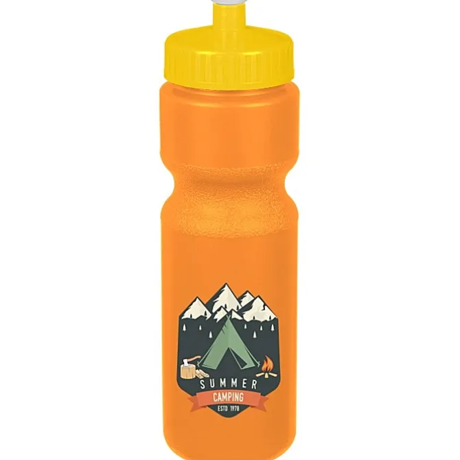 Sport Bottle with Push Pull Lid - 28 oz - Colors - Full Color