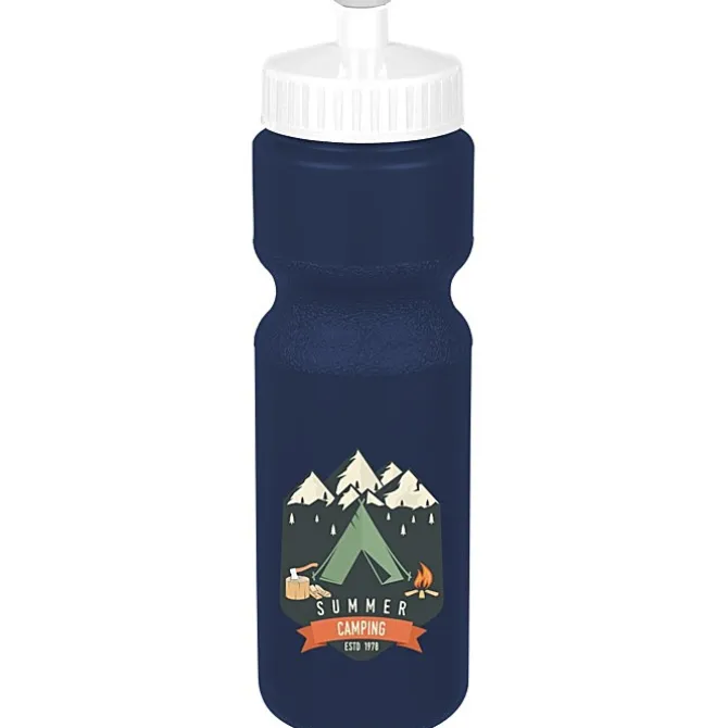 Sport Bottle with Push Pull Lid - 28 oz - Colors - Full Color