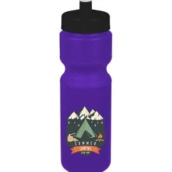 Sport Bottle with Push Pull Lid - 28 oz - Colors - Full Color