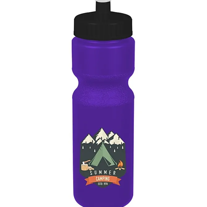 Sport Bottle with Push Pull Lid - 28 oz - Colors - Full Color