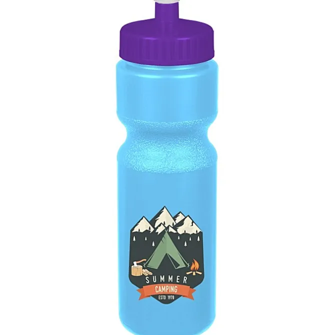 Sport Bottle with Push Pull Lid - 28 oz - Colors - Full Color