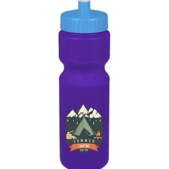 Sport Bottle with Push Pull Lid - 28 oz - Colors - Full Color