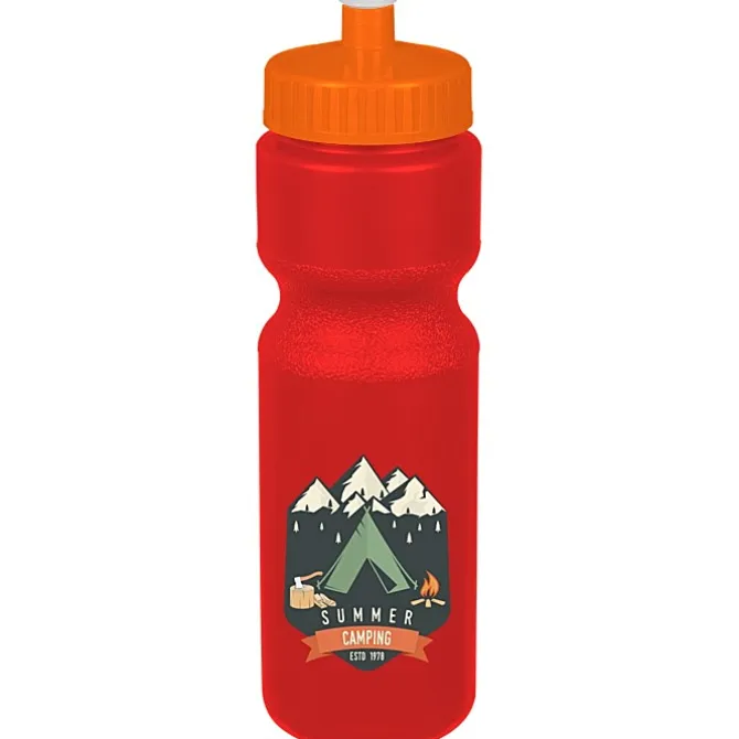 Sport Bottle with Push Pull Lid - 28 oz - Colors - Full Color