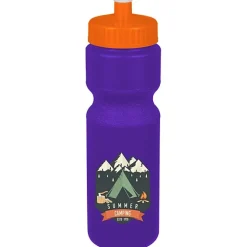 Sport Bottle with Push Pull Lid - 28 oz - Colors - Full Color