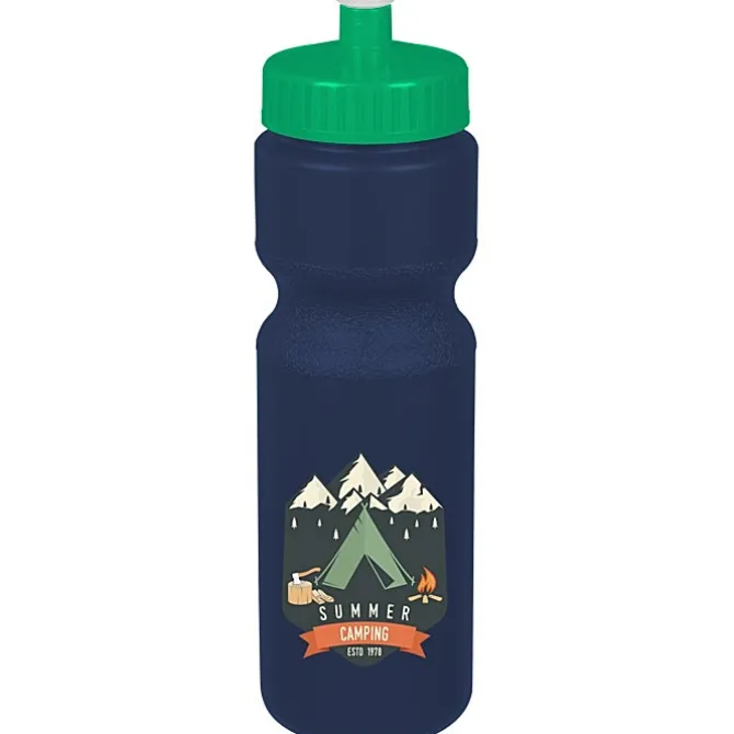 Sport Bottle with Push Pull Lid - 28 oz - Colors - Full Color