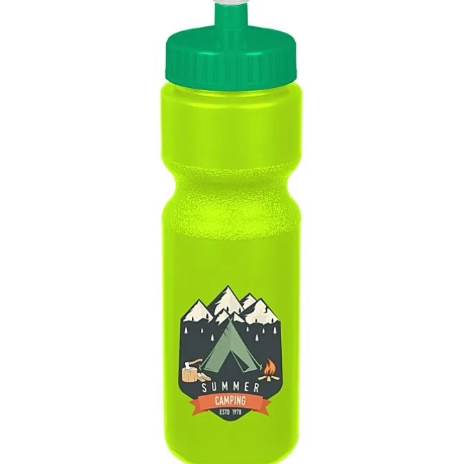 Sport Bottle with Push Pull Lid - 28 oz - Colors - Full Color
