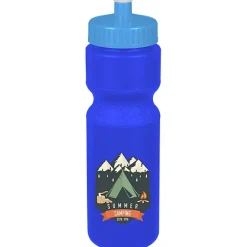 Sport Bottle with Push Pull Lid - 28 oz - Colors - Full Color
