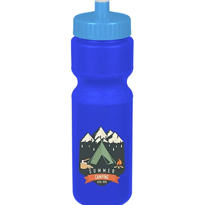 Sport Bottle with Push Pull Lid - 28 oz - Colors - Full Color