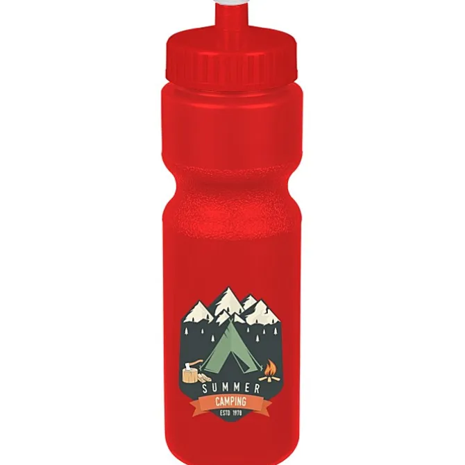 Sport Bottle with Push Pull Lid - 28 oz - Colors - Full Color