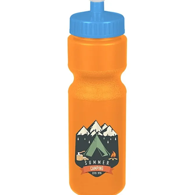 Sport Bottle with Push Pull Lid - 28 oz - Colors - Full Color