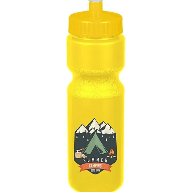 Sport Bottle with Push Pull Lid - 28 oz - Colors - Full Color